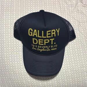Gallery Dept Black and Gold Trucker Hat